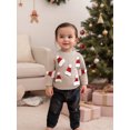 thumbnail image 5 of Miaouyo Infant Baby Boys Girls Christmas Sweater 0 3 6 9 12 18 Months Tree/Santa Hat Embroidery Long Sleeve Crew Neck Chunky Knitwear, 5 of 9