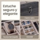 thumbnail image 4 of Caja de Relojes, Estuche de Madera para Relojes, 12 compartimentos, Tapa de Cristal, Almohadillas, Negro, 4 of 6