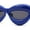 Blue, variant on Womens Funky Balloon Thick Cat Eye Retro Plastic Sunglasses All Black