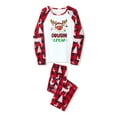 thumbnail image 5 of Christmas Pajamas for Family, Long Sleeve Reindeer Print Raglan Tops + Plaid Pants Set, 5 of 10