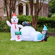 5.25ft Polar Bear & Penguins Igloo - Christmas Inflatable by Seasonal LLC