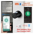 thumbnail image 3 of Door Lock, Electronic Lock Tuya Smart Lock Knob Smartlife Cylindrical fingerprint Electronic Code Lock APP Control ,Easy to Install, 3 of 6