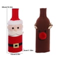 thumbnail image 4 of Bewildely Cubierta de botella de vino de punto, muñeca, manga elástica Universal, de comedor, cerveza de Navidad, botella de vino, banda de ropa, Kits de decoración para fiestas Papá Noel Bewildely HA068783-01, 4 of 6