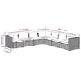 thumbnail image 4 of vidaXL 7 Piece Garden Lounge Set with Cushions Poly Rattan Brown, 4 of 5
