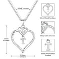 thumbnail image 3 of Inadays Heart Necklace for Women - Dainty 925 Sterling Silver Heart Necklaces Cute Letter Initial Pendant, Jewelry Gifts for Her Wife Girlfriend Mom Women Anniversary Birthday Christmas, A-Z, 3 of 7