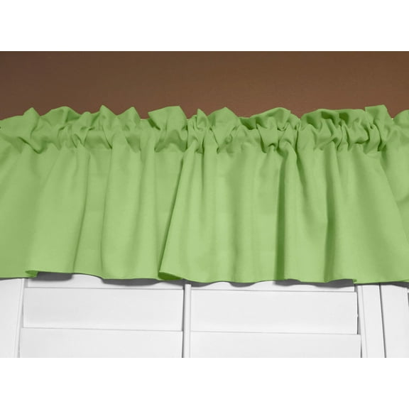 Solid Poplin Window Valance 58" Wide Tea Green