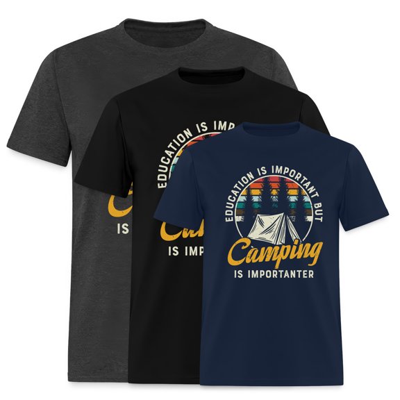 EcoLoom Education Important Camping Importanter Short Sleeve Unisex T Shirt