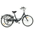 thumbnail image 2 of VIRIBUS Tricycle Adulte 26 Pouces 7 Vitesses 3 Roues Vélo de Plage pour Hommes Femmes, Noir, 2 of 6