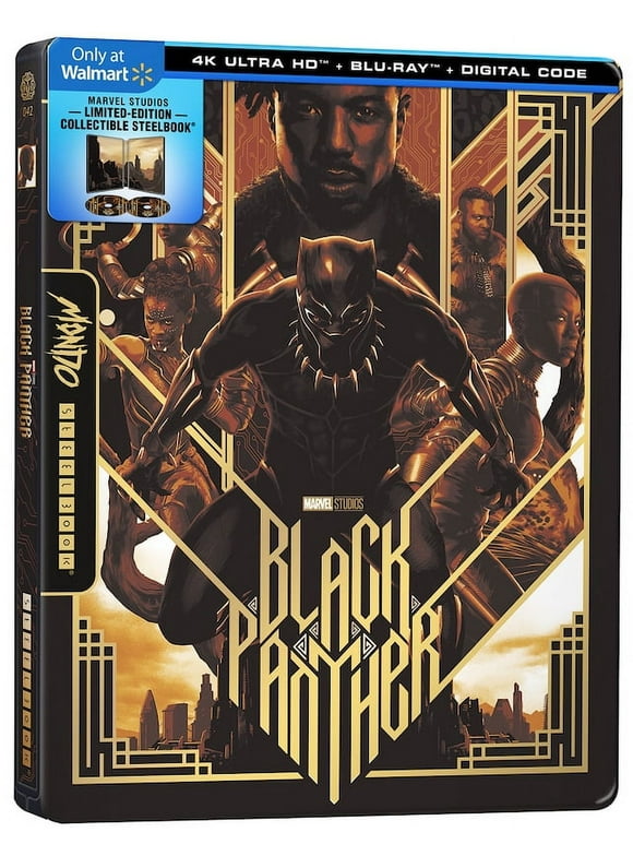 Black Panther Walmart Exclusive Mondo Steelbook (4K Ultra HD + Blu-ray + Digital Code)