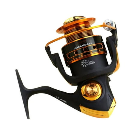 12BB + 1BB Spinning Fishing Reel AX/BX Series 3000-5000 Metal Coil with 12 Ball Bearings and 1 Instant Anti-Reverse Bearing Spinning Reel Fishing Wheel