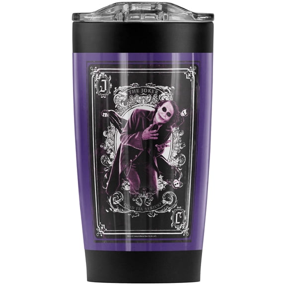 Batman Dark Knight/Joker Quid Ita Serius Stainless Steel Tumbler 20 oz Coffee Travel Mug/Cup, Vacuum Insulated & Double Wall with Leakproof Sliding Lid | Great for Hot Drinks and Cold Beverages