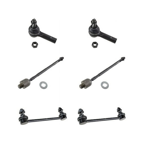 Front Tie Rod End and Sway Bar Link Kit 6 Piece - Compatible with 1996 - 2004 Nissan Pathfinder 1997 1998 1999 2000 2001 2002 2003