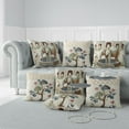 thumbnail image 2 of Elephant Throw Pillow in Beige 20 x 20 with removable cover, 2 of 5