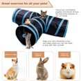 thumbnail image 3 of （Color） Cat Tunnel Cat Game, Rabbit Pet Tunnel 3 Way Crinkle Tunnel Foldable Tube Toy for Cats Rabbits, Dogs, Pets, with Bring Cat Toys, 3 of 5