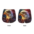 thumbnail image 3 of KLL Geometric American Bald Eagle Pattern Shorts Women,Athletic Shorts High Waisted Running Shorts Pocket Sporty Short Gym Elastic Workout Shorts-Large, 3 of 7