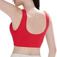 thumbnail image 3 of WHEANG Sports Bras for Women Stretch Comfortable Sports Bra Full Coverage Wireless Yoga Bra Padded Seamless Everyday Underwear Support Active Bras for Running Workout Daily Wear Size S Red, 3 of 6