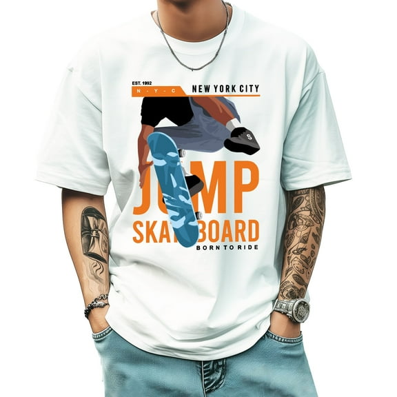 Men's Short Sleeve Graphic T shirt Collection Summer New Trend Sports Shirt Select