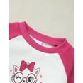 thumbnail image 4 of 6 Months Baby Girls Clothes 12 Months Girls Fall Winter Pant Set Infant Girls Long Sleeve Round Neckline Top Pants 2PCS Outfits Set Pink, 4 of 7