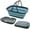 Grey/Sea Angel, variant on SAMMART - Set of 2 - 9.2L (2.37Gallon) Collapsible Tub with Handle - Portable Outdoor Picnic Basket / Crater - Foldable Shopping Bag - Space Saving Storage Container