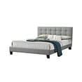 thumbnail image 2 of Poundex Gray Fabric Full Size Platform Bed Frame, 2 of 3