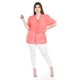 thumbnail image 4 of Blusa con detalle de moño y pedrería Roman Fashion /Tallas Extras, 8050 (Coral) coral 38, 4 of 6