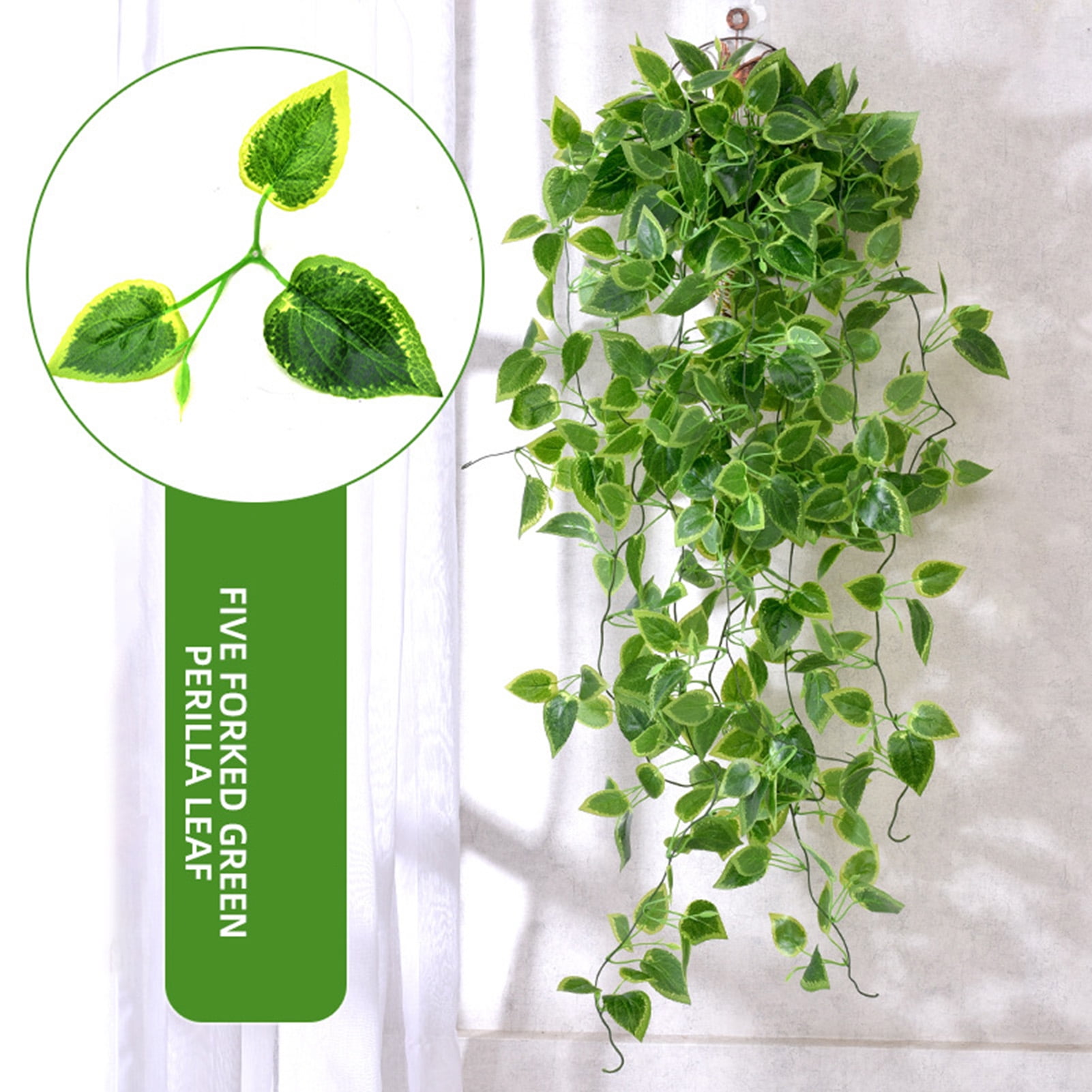 CLONG 2pcs Artificial Hanging Plants 32-in Fake Hanging Plant Fake Ivy Vine  Outdoor UV Resistant Plastic Plants (Ivy) - Yahoo Shopping
