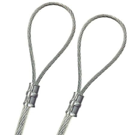 

Made to Order Galvanized Steel 1/8” Vinyl Coated Braided Steel Wire Rope 7x7 Strand 1/16” Double Loops Zinc Plated Sleeves Two Hook/Eye Turnbuckles DIY General Cable (1 Foot Clear)