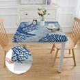 thumbnail image 2 of Acheng Starfish Corals Ocean Square Tablecloth with Elastic Edge 100% Polyester Fiber 40*40, 2 of 8