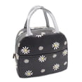 thumbnail image 1 of Sonuimy Bolsa de almuerzo aislada para mujeres, reutilizable linda lonchera para adultos y hombres, bolsas de almuerzo a prueba de fugas para el trabajo, oficina, viajes, picnic (negro con margarita b, 1 of 5