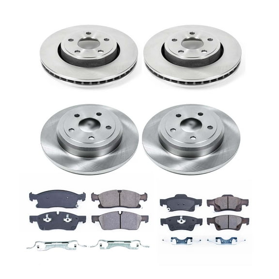 Ultimate Brakes Front and Rear Ceramic Brake Pad and Rotor Kit with Hardware WM81494