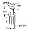 5PK Prime-Line White Steel Bi-fold Door Top Wheel Guide
