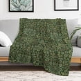 thumbnail image 4 of Flower William Morris Throw Blanket Vintage Boho Floral Retro Green Plant Pattern Blanket for Sofa Bed Couch Chair Or Dorm 60"x80", 4 of 16
