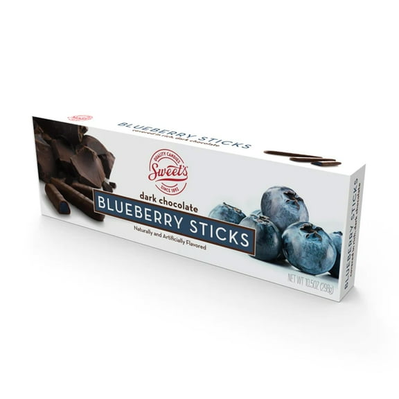 Sweet Candy Dark Chocolate Blueberry Sticks - 10.5 Ounce Box - By CandyKorner