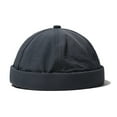 thumbnail image 2 of Cheers.US Quick Dry Brimless Hat Lightweight Daily Beanie Docker Cap Sailor Rolled Cuff Harbour Hat Casual Skullcap, 2 of 3