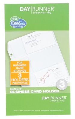 Details about   Fact Centre by Day Runner Business Credit Card Holder 3 3/4" x 6 3/4" 2 per Pack 