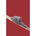 thumbnail image 4 of Women's Soft Plush Faux Fur Lightweight House Slippers Fuzzy Memory Foam Spa Slip on Open Toe Cozy House Slippers (Grey, 9-10), 4 of 4