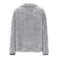 thumbnail image 5 of Womens 1/4 Zip Sweaters Fleece Pullover Sweatshirt Jacket Tops with Pocket Solid Solid Casual Winter Clothes (M, Gray), 5 of 7