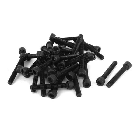 10 Vis à Tête Hexagonale Creuse M6x75mm – Acier Allié 12.9, Noir (Uxcell)