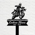 thumbnail image 4 of Handmadetneonsign Motocross Memorial Metal With Stake, Motocross Metal Name Sign Stake, Rider Yard Metal Stake Decor 45534, 4 of 5