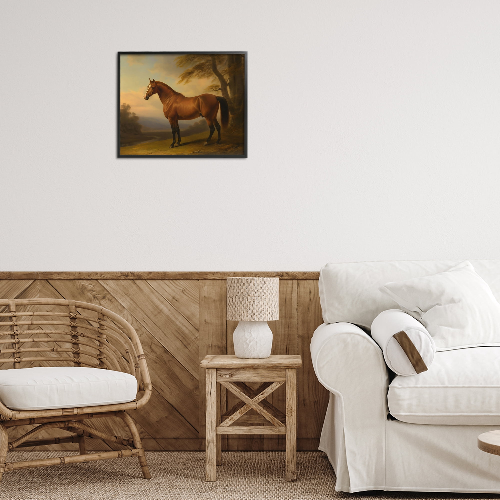Stupell Industries Vintage Chestnut Horse Black Framed Giclee Art, design by Creative Studio