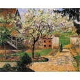 thumbnail image 2 of Pissarro, Camille 18x15 Gold Ornate Wood Framed with Double Matting Museum Art Print Titled - Plum Trees in Blossom, Eragny, 2 of 4