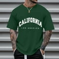 thumbnail image 2 of NOLDARES Oversize Casual T Shirts for Men California Print Fashion Tee Shirts Short Sleeve Crewneck Outdoor Running Sport Tops(AG,S), 2 of 4