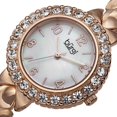 thumbnail image 4 of Women's BUR113RG Crystal Accented Rose Gold Swiss Quartz Watch with White Mother of Pearl Dial and Rose Gold Bracelet, 4 of 4