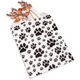 thumbnail image 3 of N 20 Bags of our Decorative Flat Paper Gift Bags - Paw-Print Pattern on Brown or White Kraft Bags - for Sales/Treats/Parties Cookies/Gifts White, 4" x 6", 3 of 6
