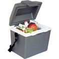thumbnail image 1 of Koolatron Thermoelectric Iceless 12V Cooler/Warmer 9.8 qt (9 L), Electric Portable Car Fridge w/ 12 Volt DC Power Cord, Shoulder Strap, Gray/White, Travel Fishing Trucking, Made in Nort, 1 of 9