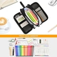thumbnail image 5 of Flame Water Wrap Football Pencil Case Stationary Holder Pen Bag Pencil Pouch Tool Organizer 3 Compartments, 5 of 8