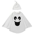 thumbnail image 2 of 1-6T Toddler Girls Boys Halloween Costumes Ghost Face Cloak, Esho Kids Halloween White Cape with Hat Outfits, 2 of 8