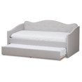 thumbnail image 3 of Baxton Studio Kaija Modern and Contemporary Fabric Daybed with Trundle, Beige/Gray, 3 of 7