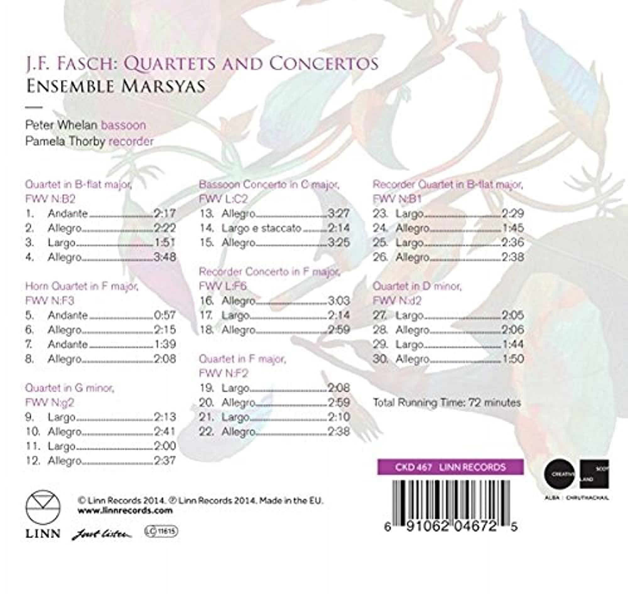 J.F. Fasch: Quartets and Concertos