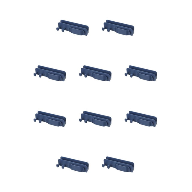 Cateissary Clips para sujetar cables, gestión montada en la pared, hogar, oficina, cocina, punzón de alambre, organización libre, accesorios de Azul 10piezas
